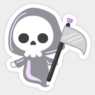 Pastel Goth Cute Loving Grim Reaper Sticker